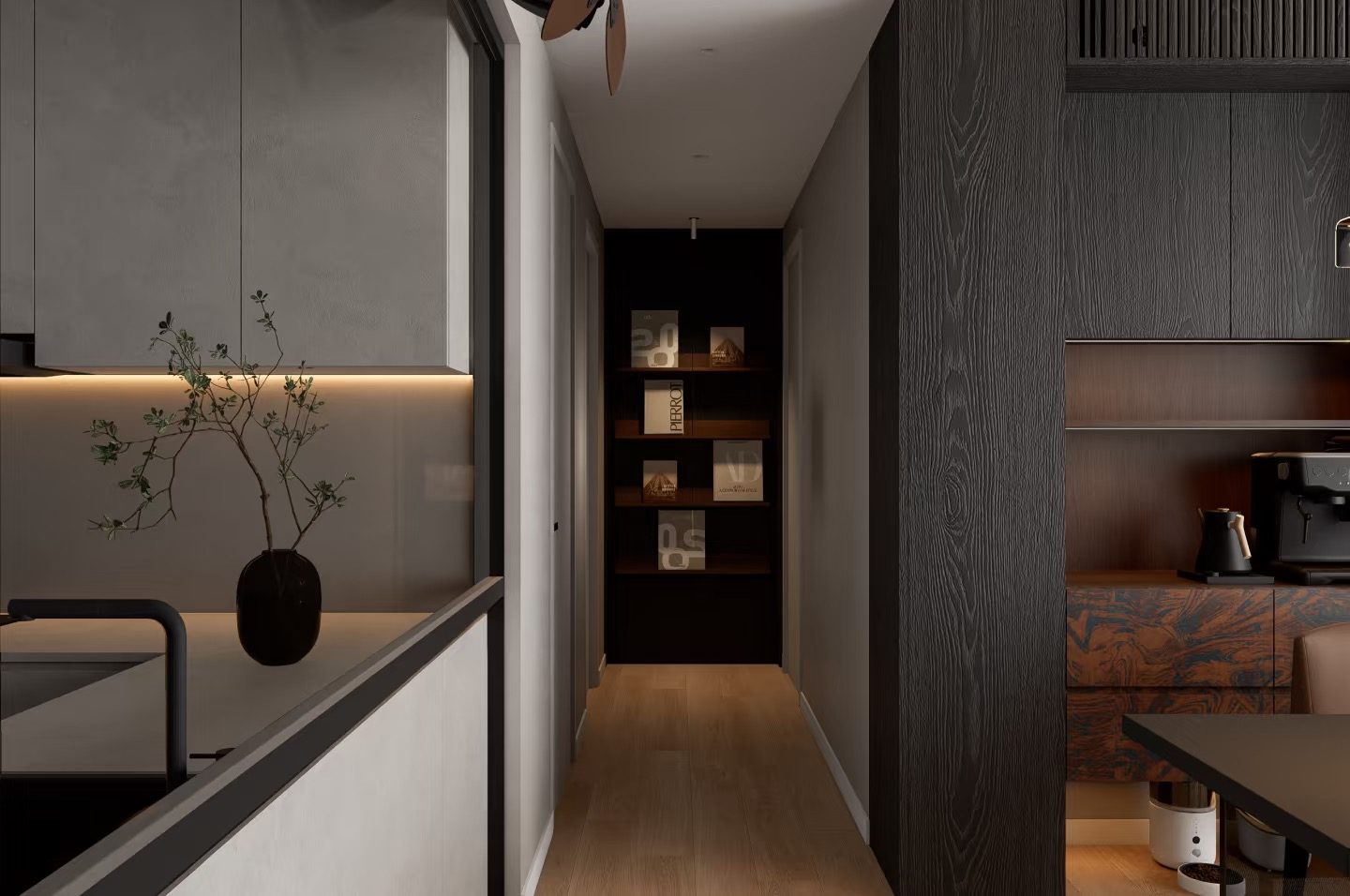 Corridor with display niche